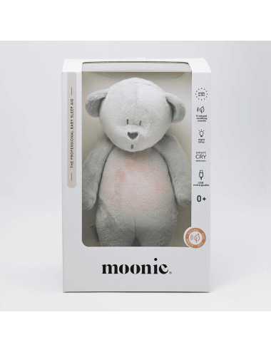Moonie humming bear with a lamp | Grey | NEW