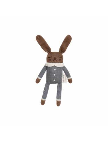 Bunny knit toy | Slate jumpsuit