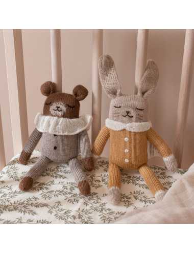 Teddy knit toy | Oat pyjamas