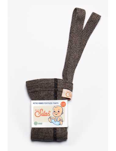 Silly Silas footless tights with braces | licorice peanut | NEW