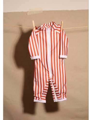 UV-protective baby swimsuit UPF 50+ | rusty/white