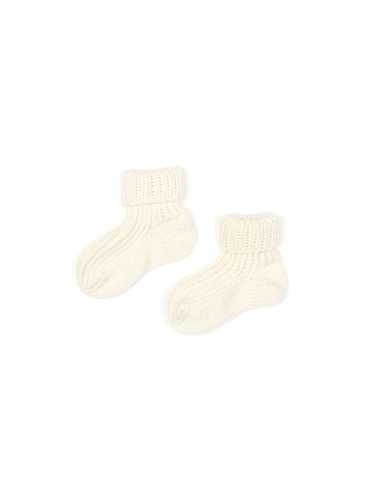 Merino baby knit socks | Cream
