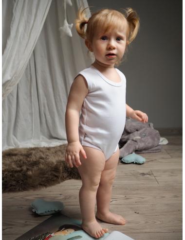 Tank-top infant bodysuit | white